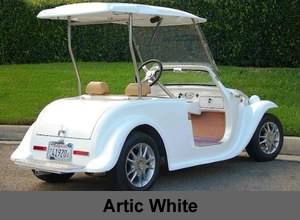 California Roadster Neighborhood Electric Vehicle (NEV) in White color