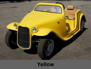 California Roadster Neighborhood Electric Vehicle in Yellow color